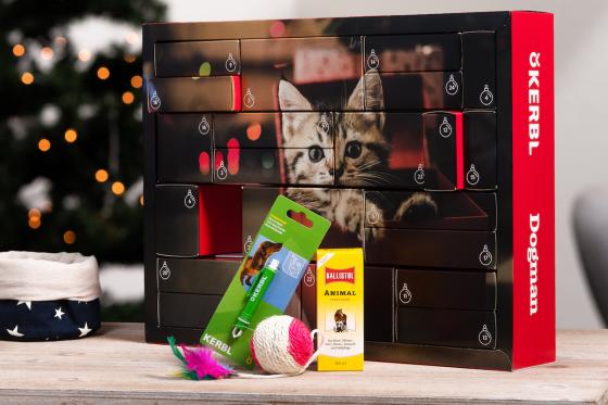 Katzen Adventskalender - mit Spiel- und Pflegeprodukten  