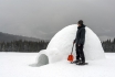 Iglu bauen - und eine Schlittenabfahrt 