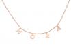 Collier Choker argent rose gold - Nom au choix 1