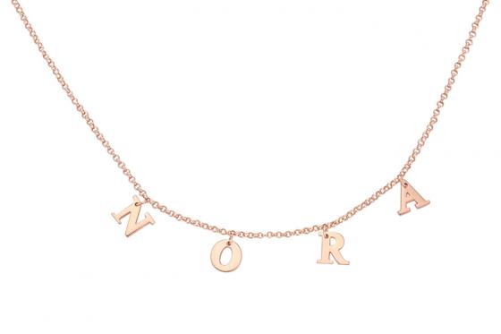 Choker Namenskette Rosegold - Name frei wählbar 1 