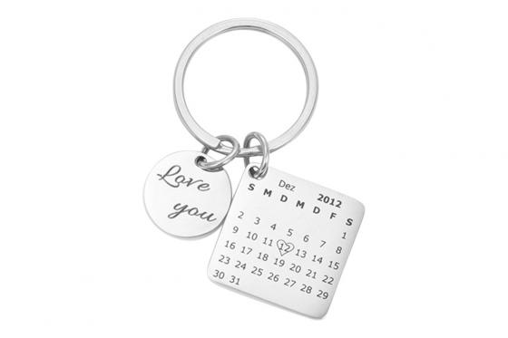 Schlüsselanhänger mit Gravur - Aus Edelstahl   