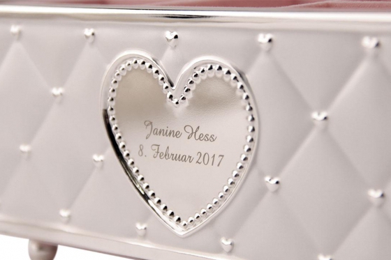 Schmuckkästchen Ballerina - personalisierbar, versilbert 3 