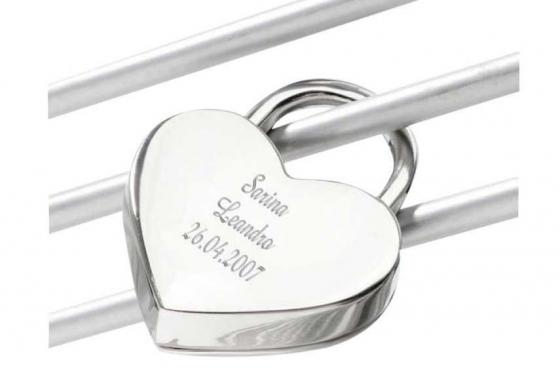 Liebesschloss Corazon - mit Gravur  