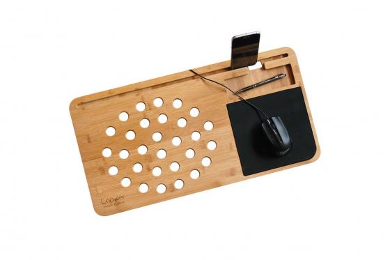 Laptop Tisch mit Mauspad - aus Bambus 2 