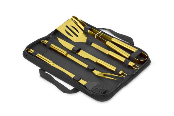 Grill-Set Gold - edles Grillbesteck  