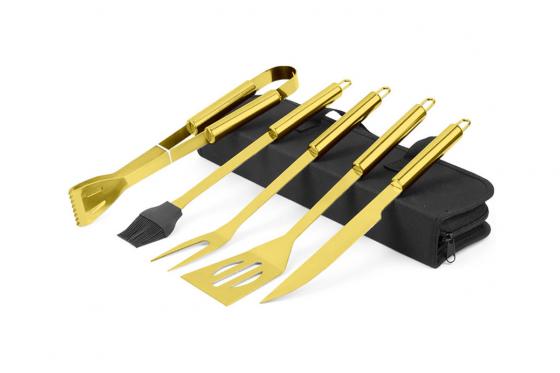 Grill-Set Gold - edles Grillbesteck 2 