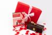 Geschenkset Romantische Auszeit - Wishbox + Goldrose 