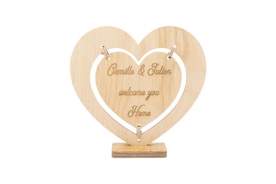 Holzherz - mit Gravur  