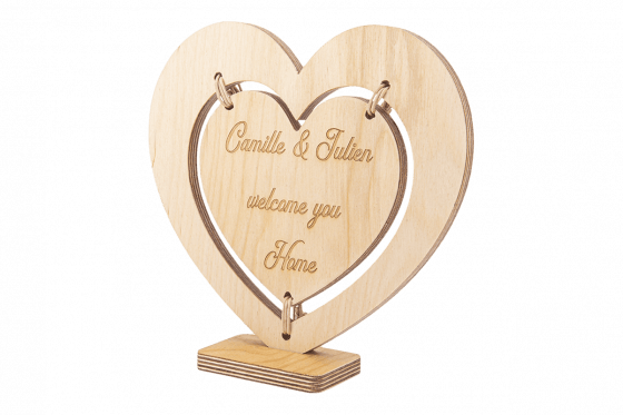 Holzherz - mit Gravur 1 