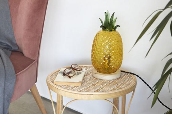 Tischlampe Ananas - aus Glas 3 