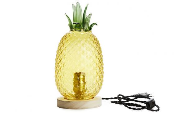 Tischlampe Ananas - aus Glas 4 