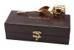 Goldrose 17cm - mit Gravur - in Leder-Geschenkbox 1
