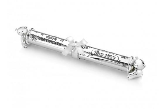 Geburtszertifikathalter Bär - mit Gravur  