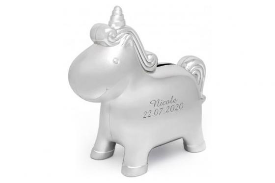 Tirelire licorne - avec gravure  