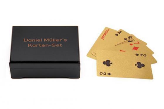 Cartes de poker Premium Gold - Avec gravure  