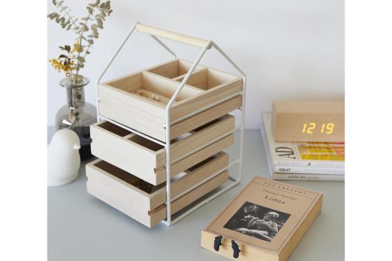 Schmuck-Organizer - mit Holzschubladen  