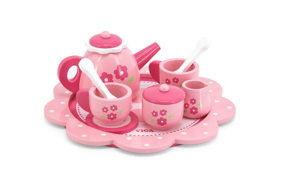 Tee-Set aus Holz - 9-teilig  