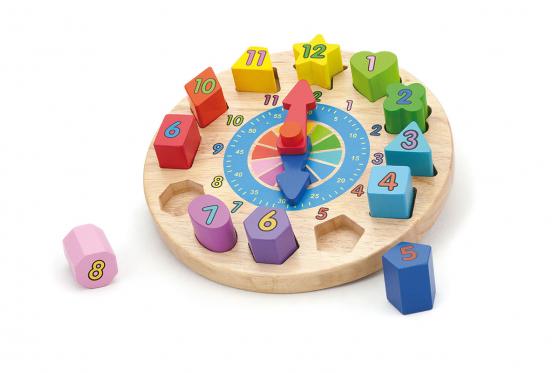 Puzzle-Uhr - aus Holz  