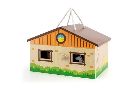 Pferdestall-Set - aus Holz 1 