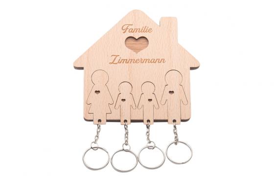 Schlüsselbrett Familie - Mit Gravur  