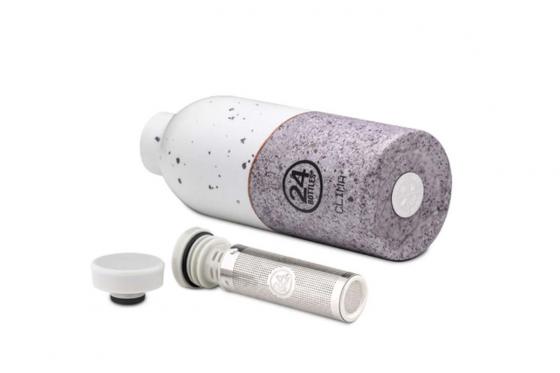 Infuser Thermosflasche Wabi - von 24Bottles, mit Gravur 1 
