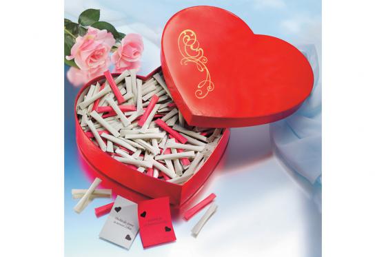 Herzbox mit Gravur - 365 Liebesbotschaften 1 