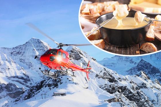 Glacier 3000 Helikopterflug - inkl. Fondue für 2 Personen 2 