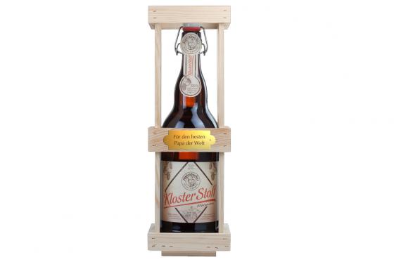 Magnum de Bière & caisse bois - personnalisable, 2 litres  