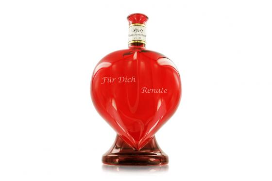 Roséwein in Herzflasche - personalisierbar 1 
