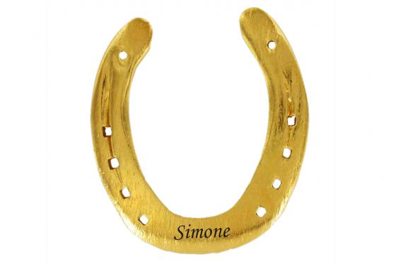 Goldenes Hufeisen - personalisierter Glücksbringer 1 