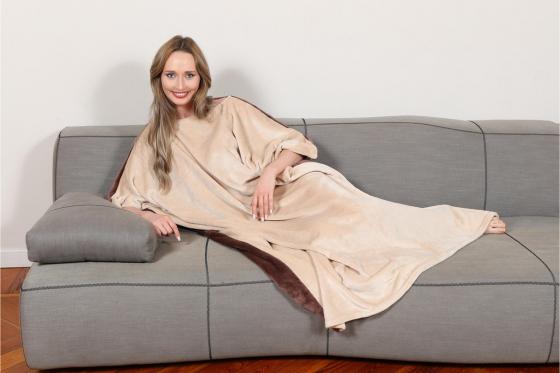 Couverture à enfiler - marron/ beige  