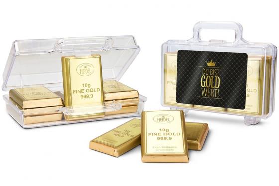 Goldkoffer Schokolade - Du bist Gold Wert! 1 