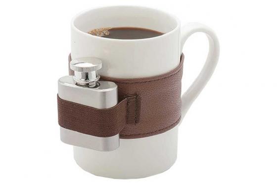 Tasse avec flasque - Pour le coup du matin !  