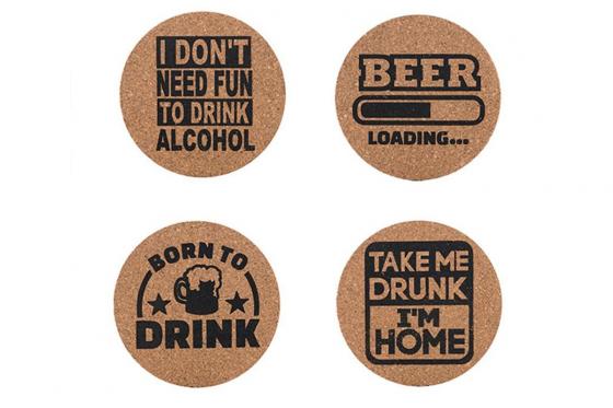 Bier-Untersetzer - aus Kork  