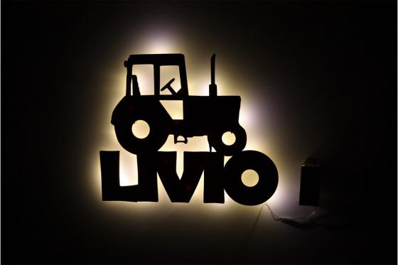 Nachtlicht Traktor - mit Wunschname  