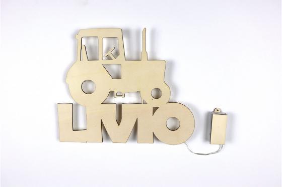 Nachtlicht Traktor - mit Wunschname 1 