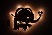 Nachtlicht Elefant - mit Gravur 