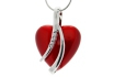 Pendentif coeur - avec 4 cristaux Swarovski 