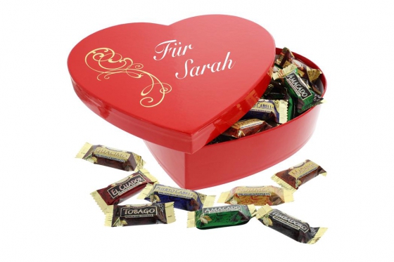 Boîte de chocolat - coeur - personnalisable  