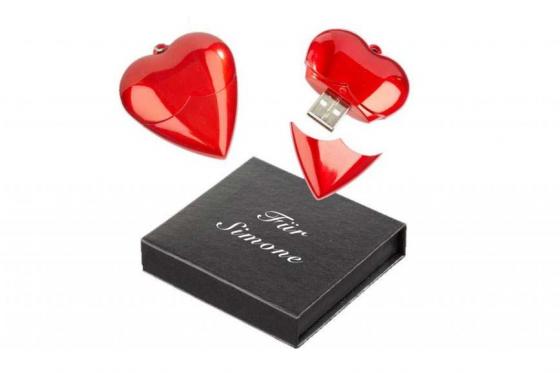 USB-Herz - 16GB - mit Gravur  
