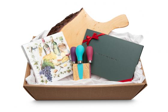 Käse Geschenkkorb - inkl. Käse-Abo-Gutschein & Zubehör  