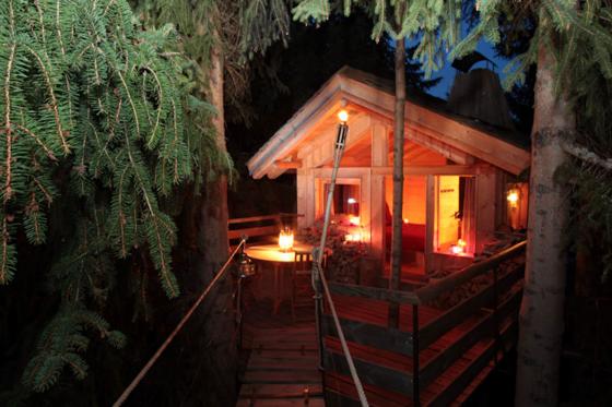 Nuitée dans une cabane  - avec petit déjeuner inclus pour 2 personnes  