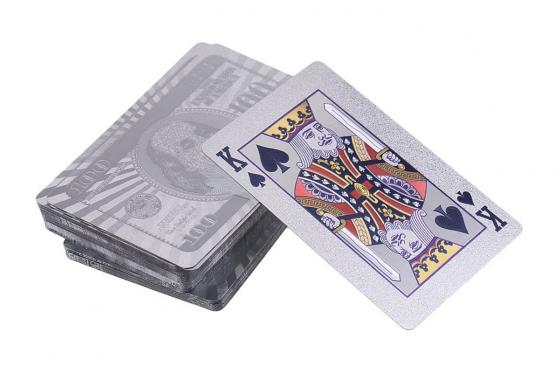 Silber Pokerkarten - 54 edle Pokerkarten  