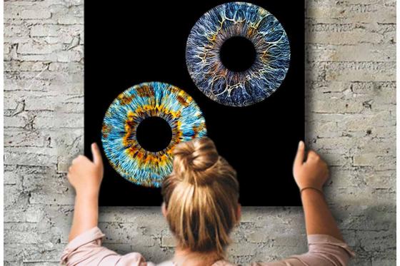 Iris Paar Shooting - 50x50cm auf Leinwand, für 2 Personen  