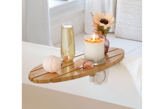 Plateau de bain - en bois de bambou et d'hévéa 3 