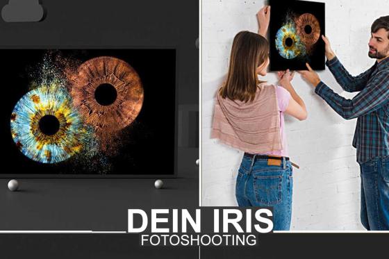 Photo d'iris en couple - 50x50cm, impression sur toile avec effet explosion 1 