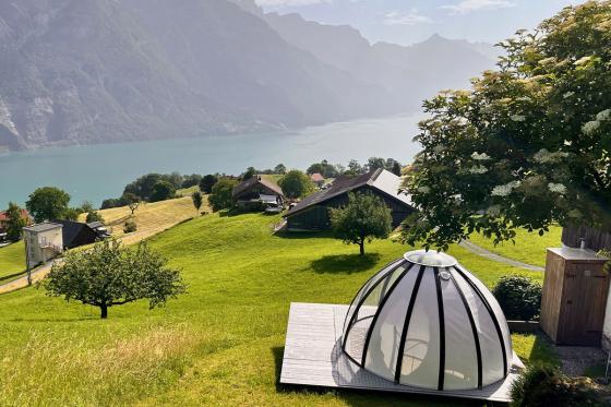 Bubble-Suite Übernachtung - unter dem Sternenhimmel mit Trottiabfahrt für 2  16 