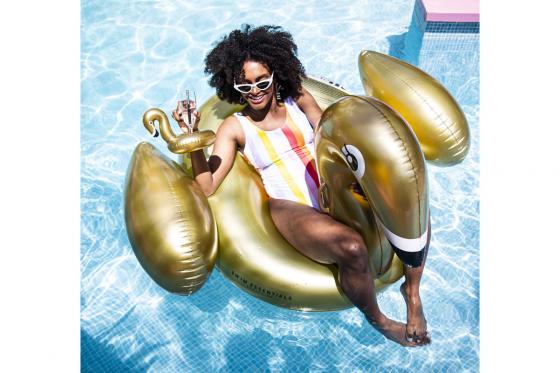 Bouée cygne - Or - XL 150 cm 4 