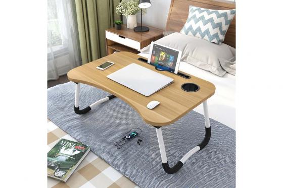 Tavolo da letto per laptop - con portabicchieri  