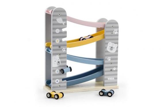 Rennbahn - mit 4 Autos  